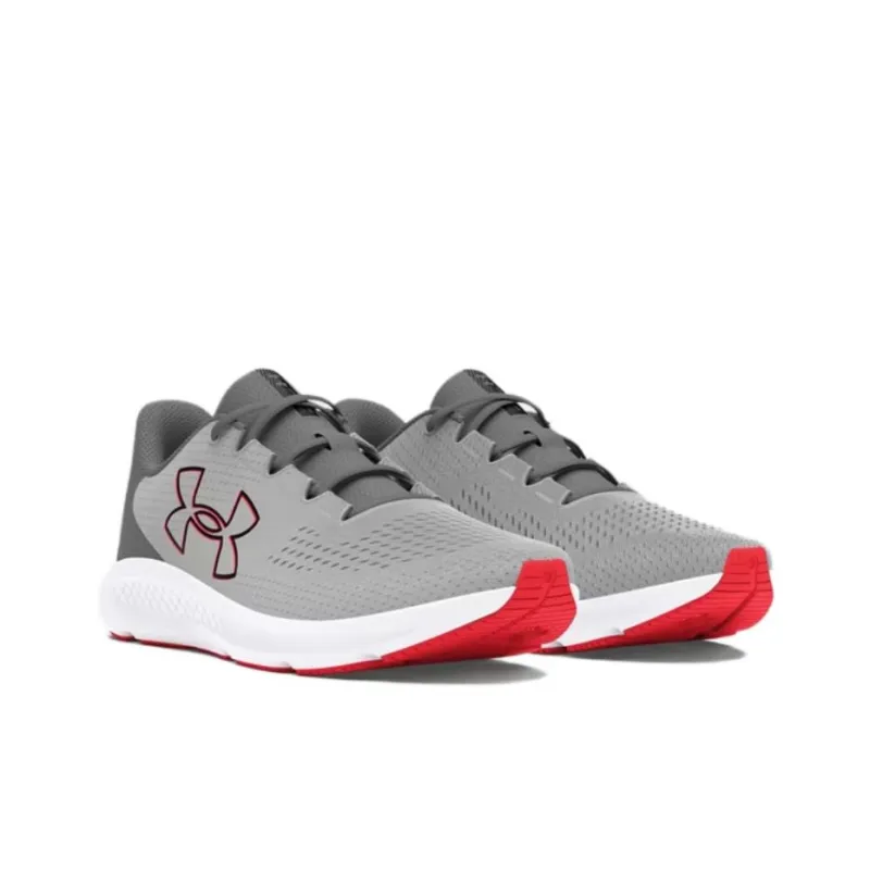 Under Armour Charged Pursuit 3 Slip Resistant Low Top Running Shoes Men's Gray-2