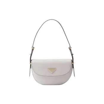 PRADA Leather Shoulder Bag Handbag Shoulder Bag Women's White