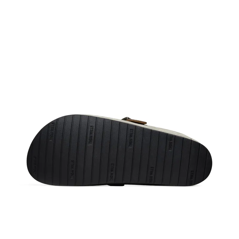 THOM WILLS Slide Slippers Men Greige/Khaki-4