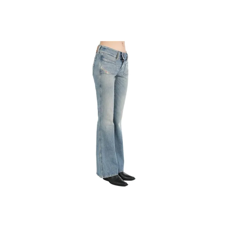 DIESEL D Hush Low Rise Slim Flared Jeans 'Blue'-3