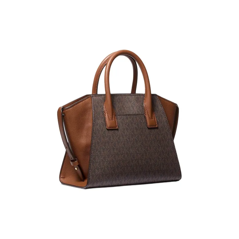 MICHAEL KORS Avril Coated Canvas Handbag Shoulder Bag Crossbody Bag Small Size Unisex Brown-2