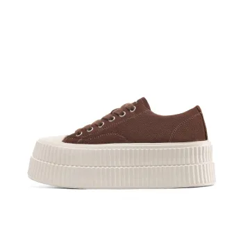 C°BANNER Support Height Enhancement Low Top Skateboard Shoes Women's Coffee