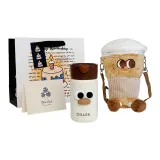 [Birthday Shopping Bag+Capri Bag+Greeting Card]White Coffee (Big Eyes and Lips)