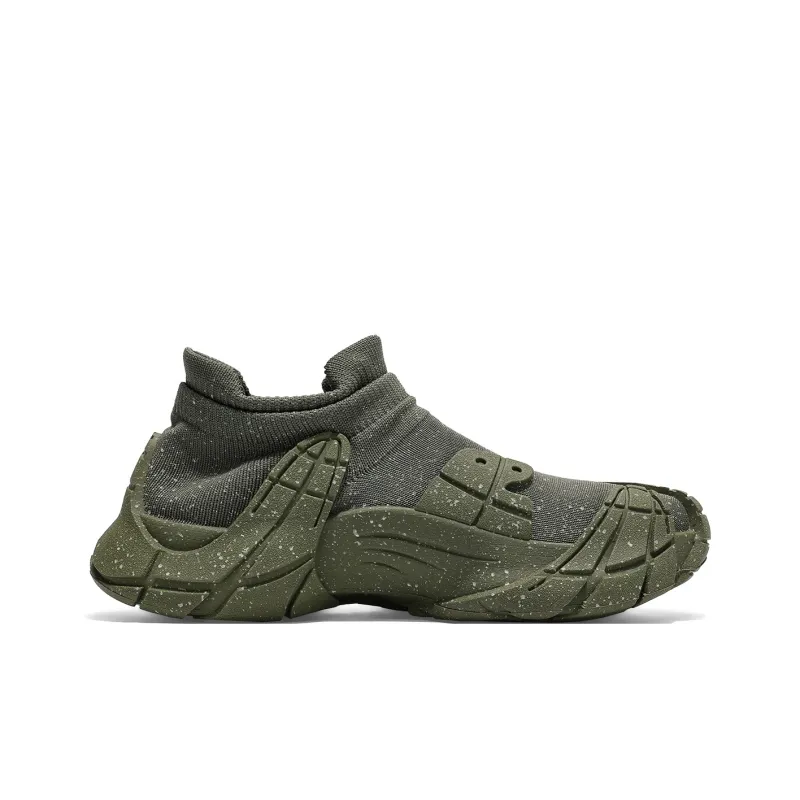 Binary Low Top Chunky Sneakers Men's Army Green-2