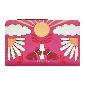 RADLEY Cow Leather Wallet Small Size Women's Rose Red