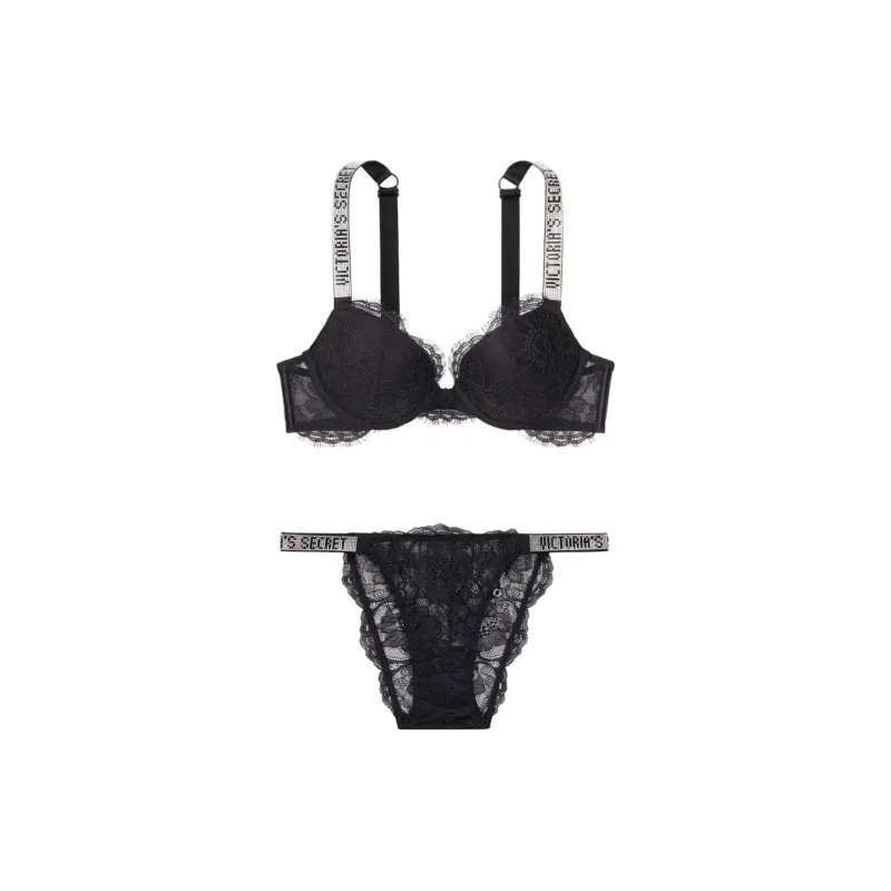 Victoria's Secret Underwear Set Women's Black-0