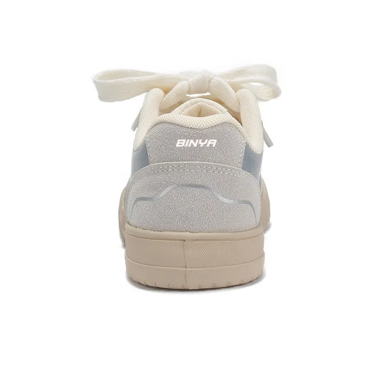 Binya Lightweight Anti Slip Low Top Skateboard Shoes Women's Beige-4