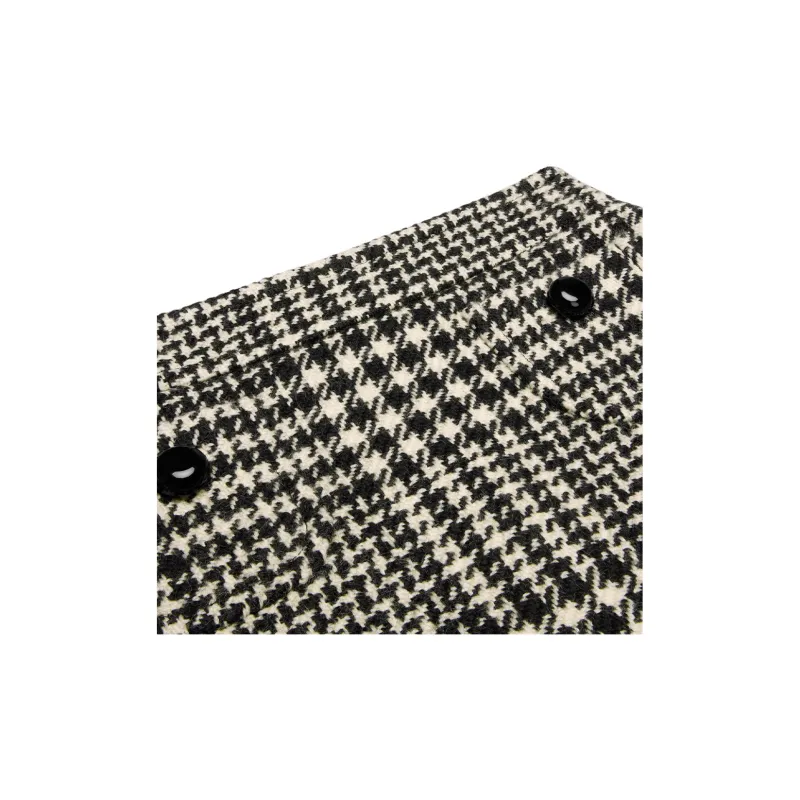 CELINE Trapeze Mini Skirt In Wool Tweed-2