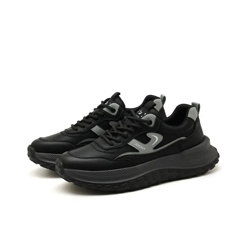 JOSINY Slip Resistant Water Resistant Wear Resistant Support Height Increasing Low Top Chunky Sneakers Men's-9
