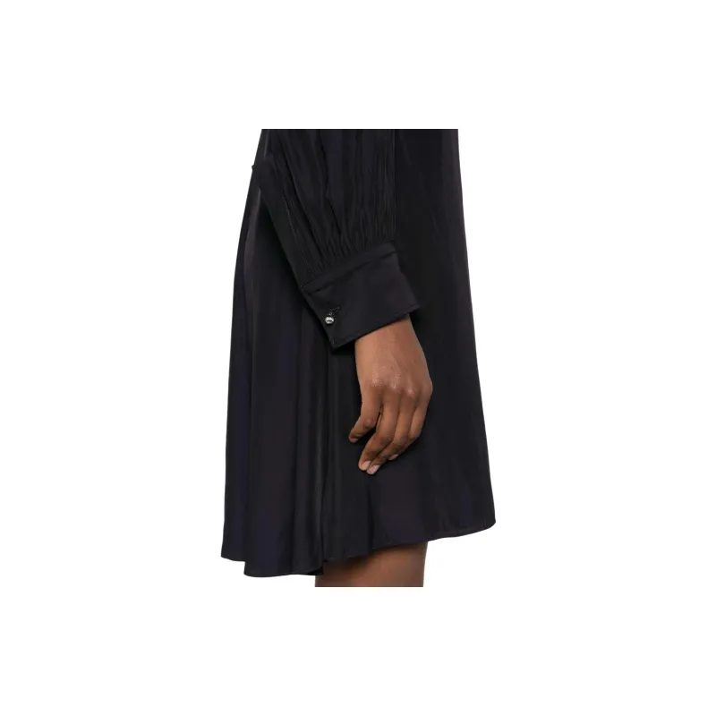 Lanvin Keyhole Neck Draped Mini Dress-4