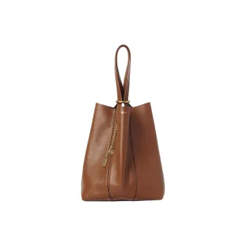 Chloe Cow Leather Tote Bag Shopping Bag Shoulder Bag Handbag Women's Clay Brown