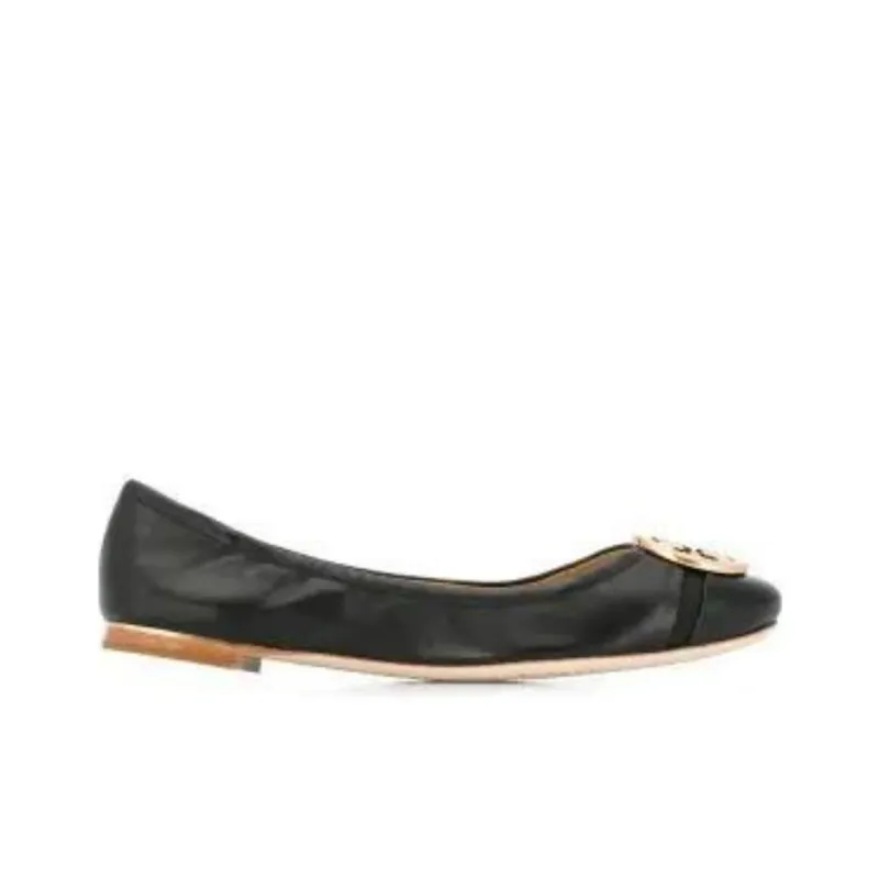 TORY BURCH Logo Flat Shoes Women's Black-1