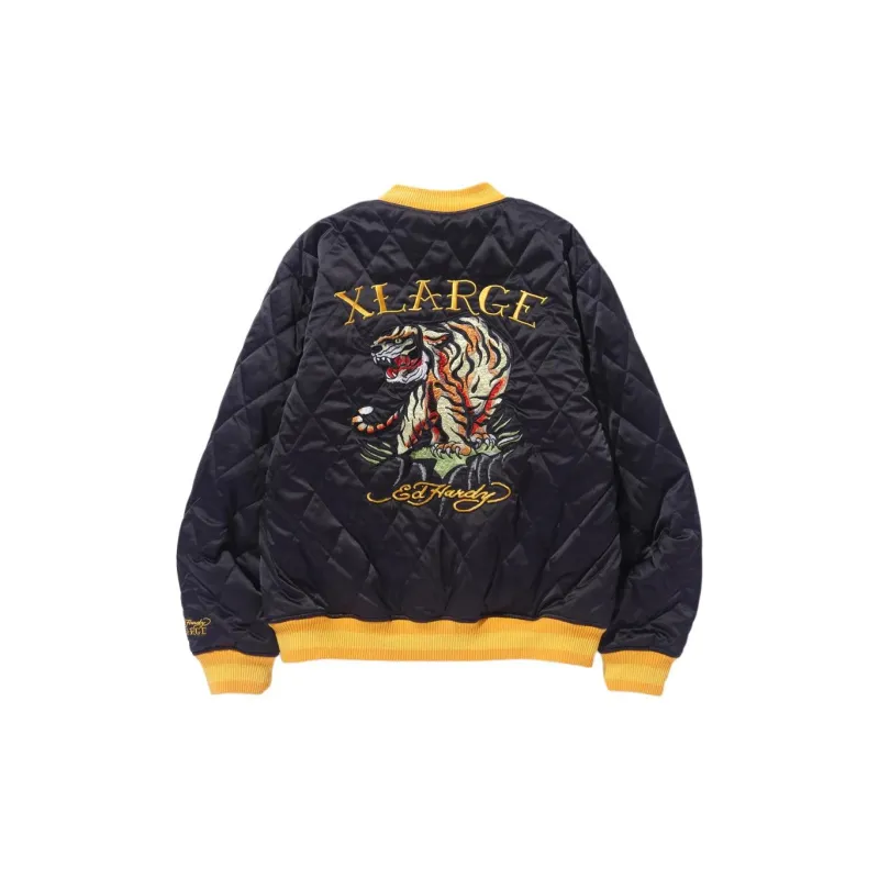 Ed Hardy X XLARGE Jackets Unisex Black-3