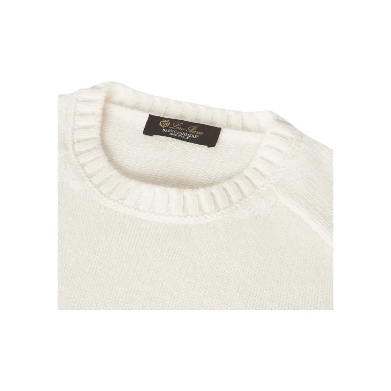 Loro Piana FW24 Cashmere Sweater Women's White Titanium-6