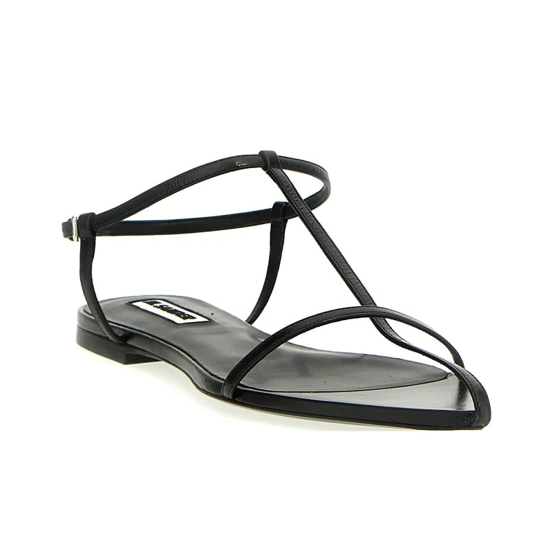 JIL SANDER Caged Leather Sandals-2