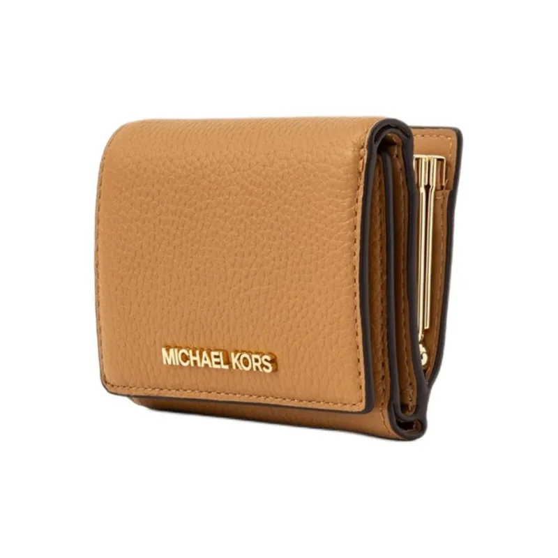 MICHAEL KORS Jet Set Travel Cow Leather Wallet Medium Size Women's Brown-1