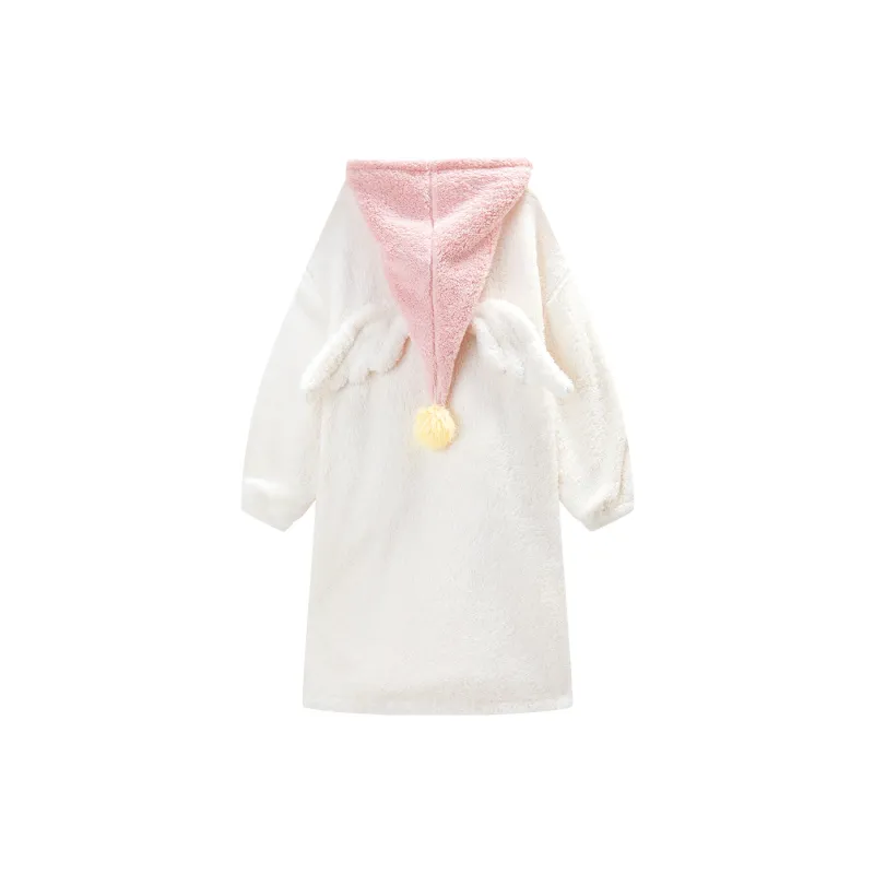 GUKOO Nightgown Women's Milk White-1
