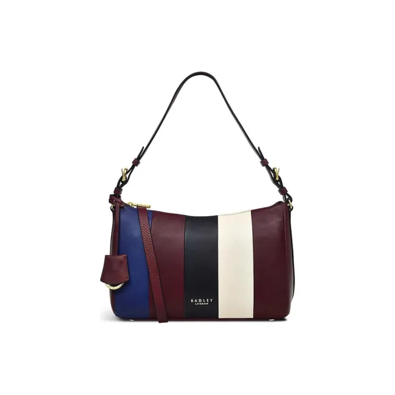 RADLEY Cow Leather Crescent Bag Shoulder Bag Medium Size Women's Red Brown & Multicolor-0