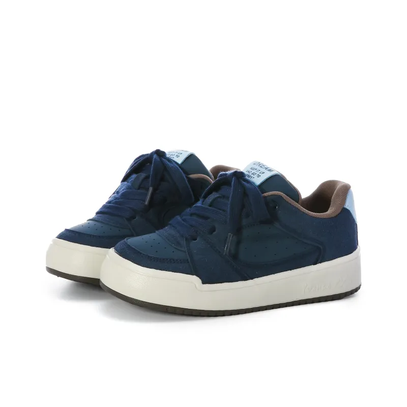 Lovely You Durable Lightweight And Breathable Low Top Skateboard Shoes Women's Dark Blue-1