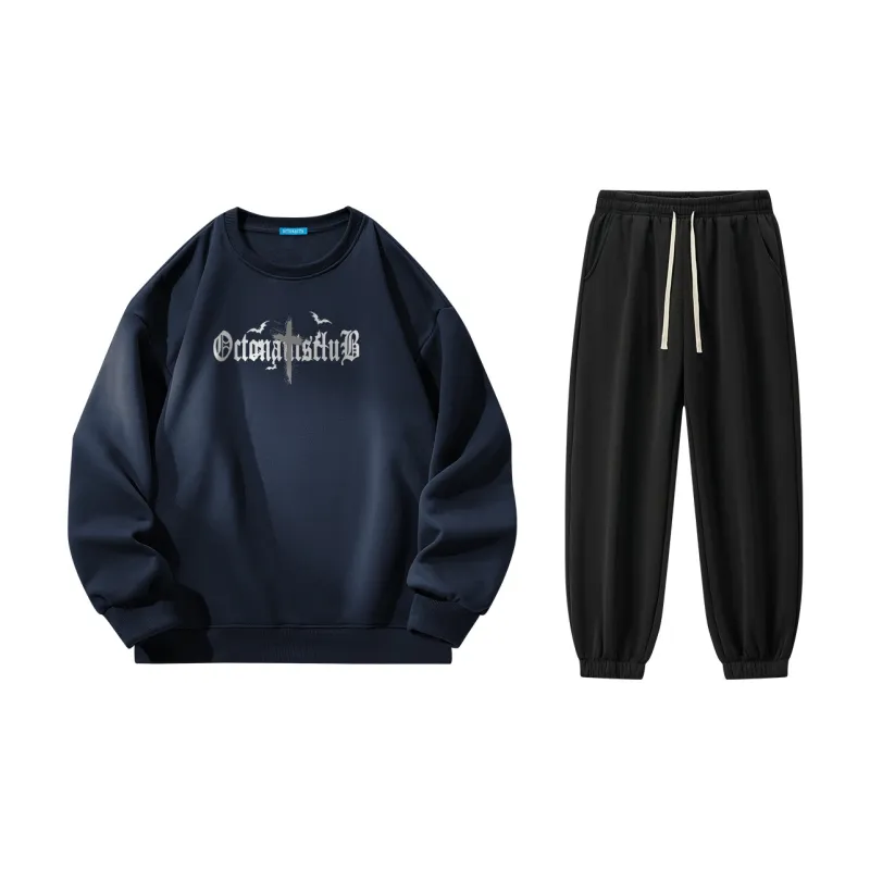 Small Columns Under The Sea Sweatshirt Set Unisex-3