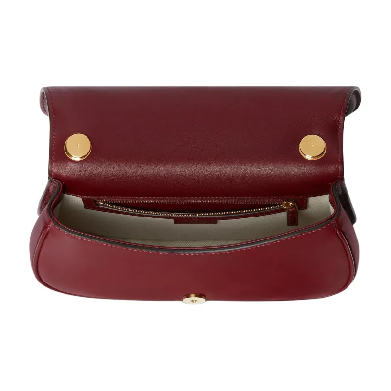 GUCCI Blondie Leather Shoulder Bag Crossbody Bag Handbag Small Size Women's Red-4