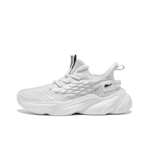 Warrior Anti Slip Wear Resistant Low Top Casual Running Shoes Men's White