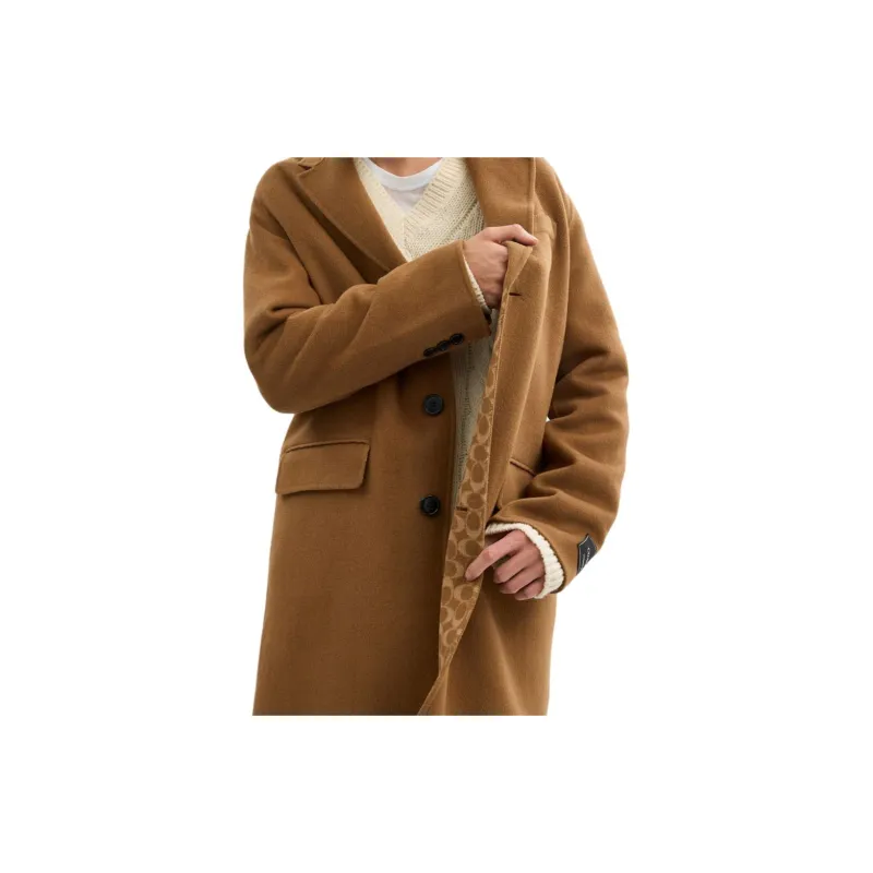 COACH Coats Unisex Camel-5