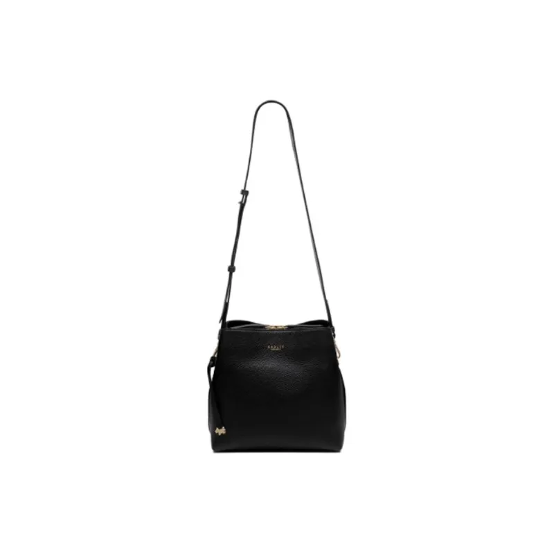 RADLEY Cow Leather Bucket Bags Crossbody Bag Shoulder Bag Medium Size Women's Black/Dark Blue-0