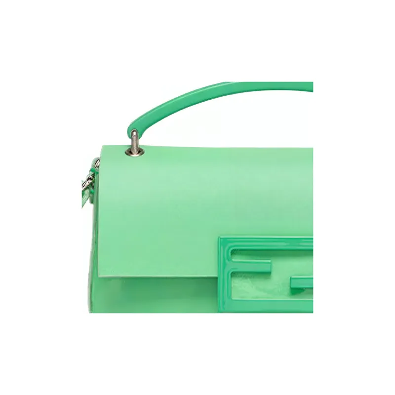 FENDI Baguette Calfskin Portable One Shoulder Crossbody Cell Phone Pouch Regular Women's Green-3