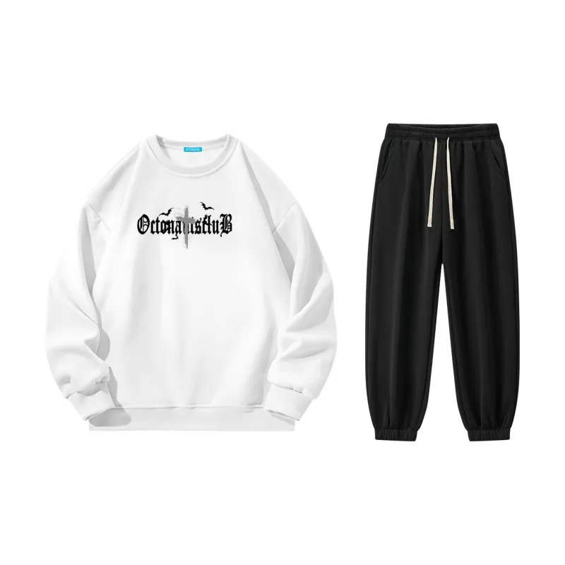Small Columns Under The Sea Sweatshirt Set Unisex-1