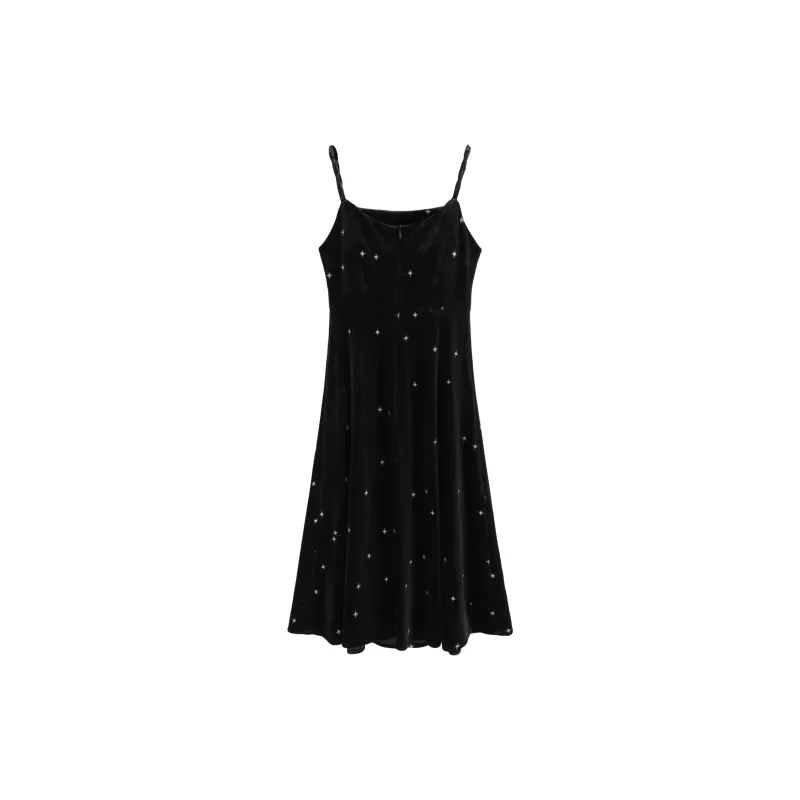 SUBEN Slip Dresses Women's Black-1