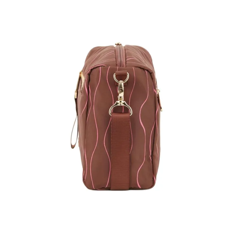 AMERICAN TOURISTER Polyester Shoulder Bag, Crossbody Bag Women's Tan & Pink-4