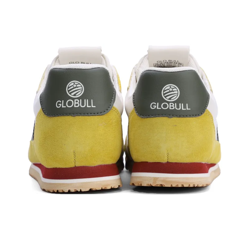 GLO BULL Skateboard Shoes Unisex Low Top Beige Yellow Green-4