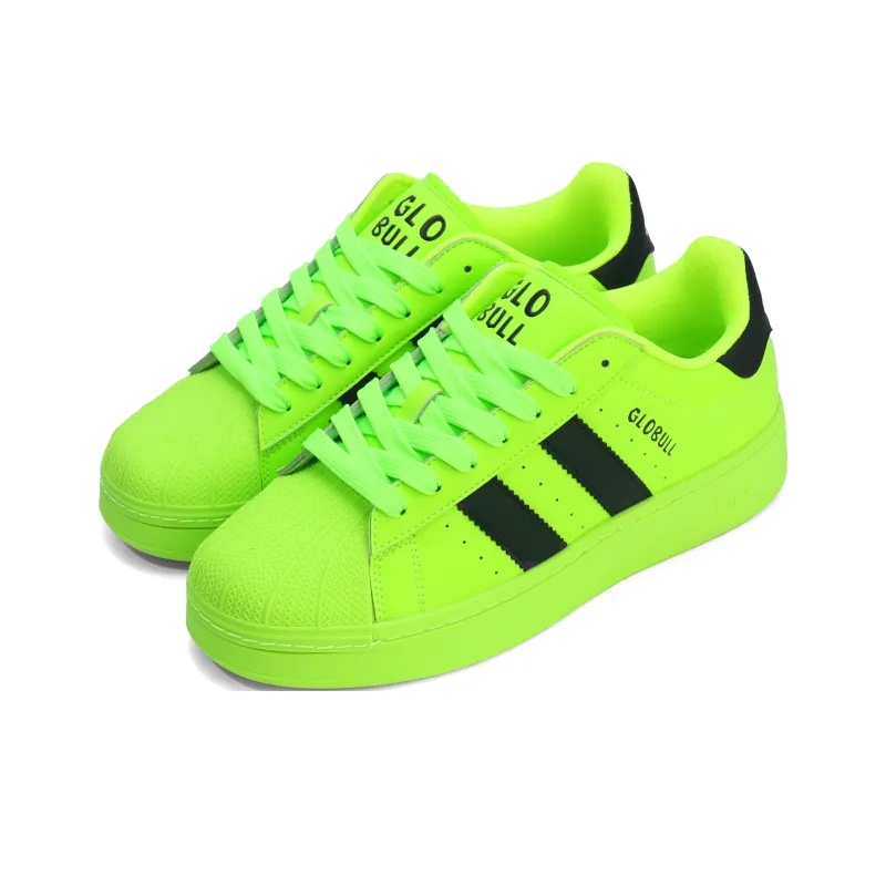 GLO BULL Skateboard Shoes Unisex Low Top Neon Green-2