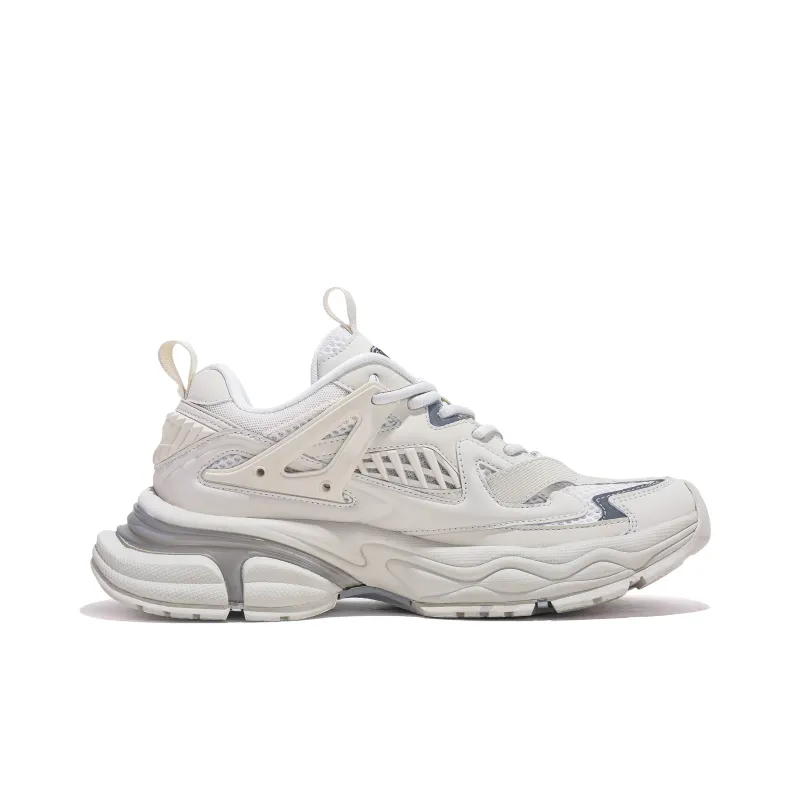 Jifffly Height Increasing, Breathable, Slip Resistant Low Top Chunky Sneakers Unisex Silver Gray-8