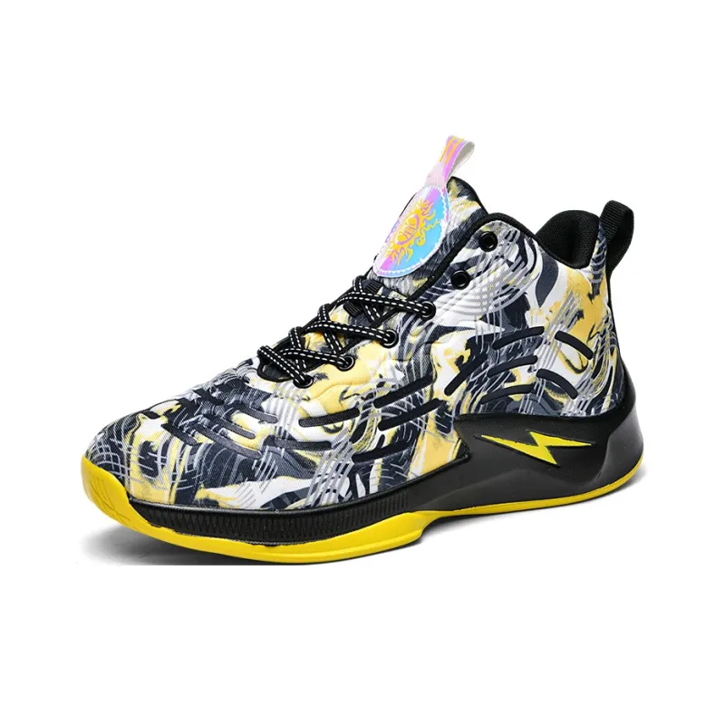 Wooden Rabbit Anti Slip Wear Resistant High Top Basketball Shoes Unisex-1