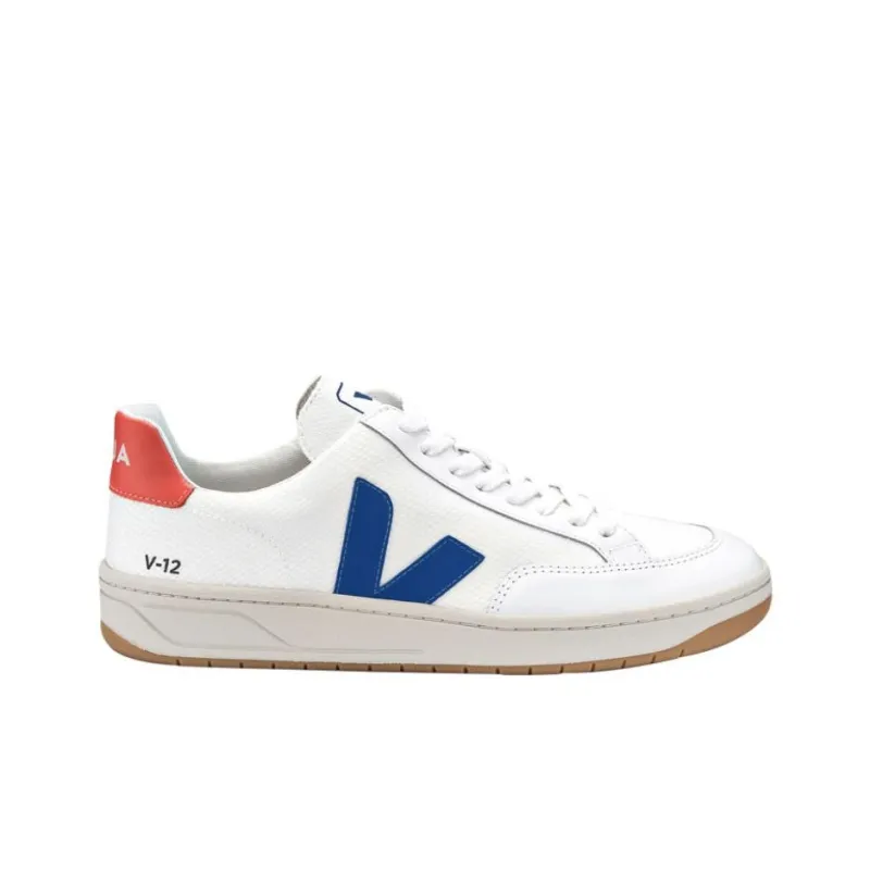 VEJA V 12 Canvas Shoes Unisex Blue Red-1
