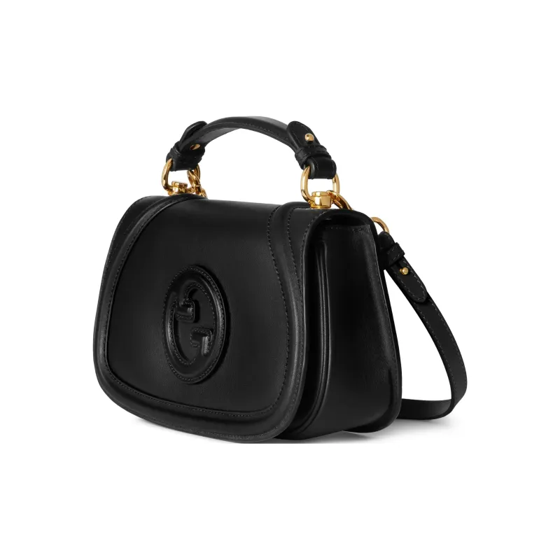 GUCCI Blondie Leather Shoulder Bag Crossbody Bag Handbag Small Size Women's Black-1