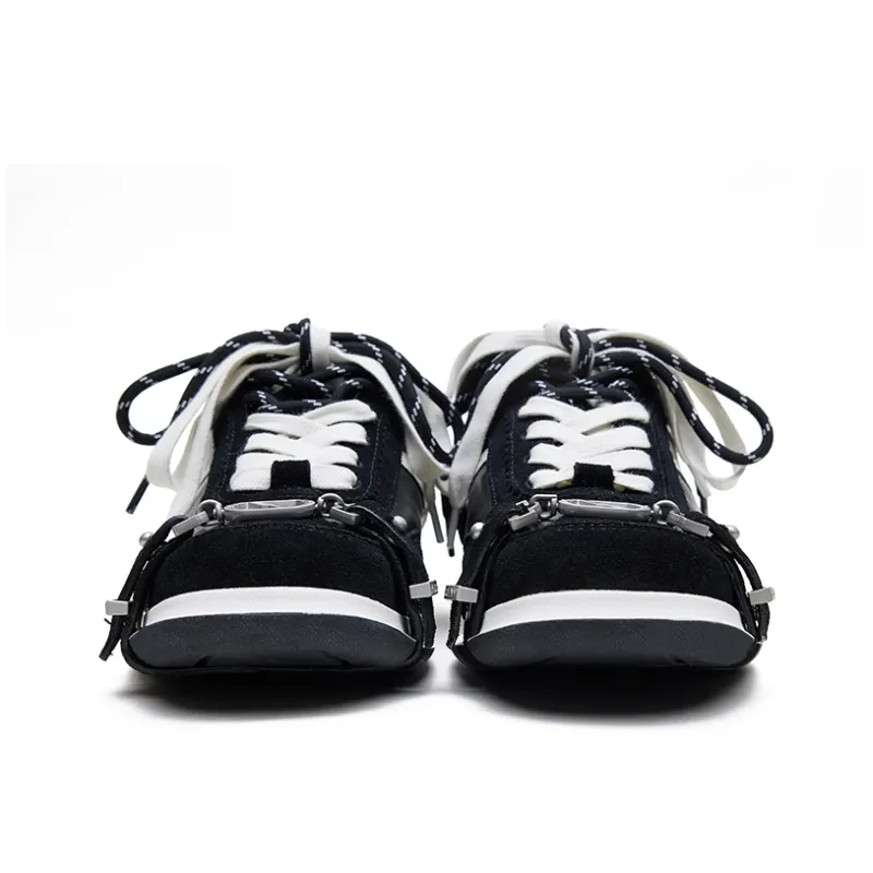 ABCICEY Wear resistant And Lightweight Low Top Casual Shoes Unisex Black-2