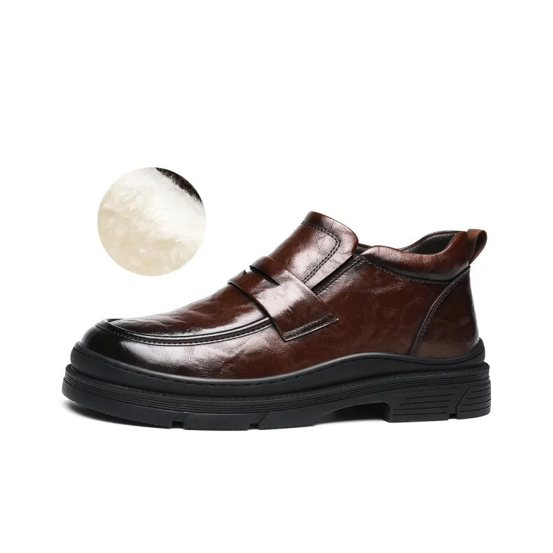 CHINT Dress Shoes Men Mid Top Black-5