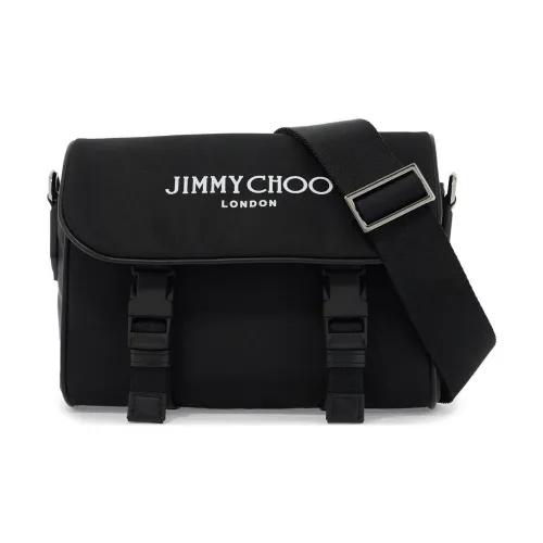 Jimmy Choo Nylon Messenger Bag, Shoulder Bag, Crossbody Bag Men's Black