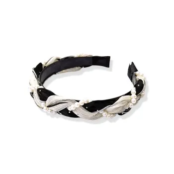 Inkopper Fabric Faux Pearl Headbands Women's