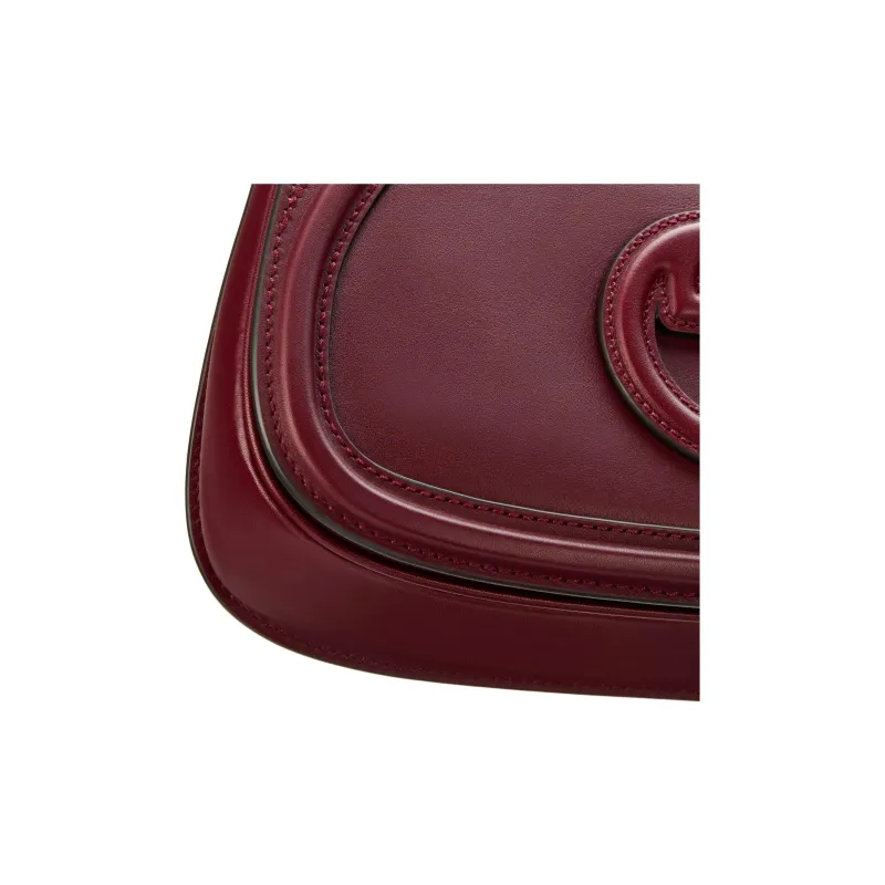 GUCCI Blondie Leather Shoulder Bag Crossbody Bag Handbag Small Size Women's Red-5