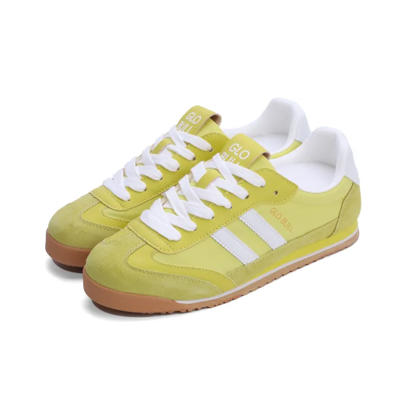 GLO BULL Skateboard Shoes Unisex Low Top Light Yellow White-2