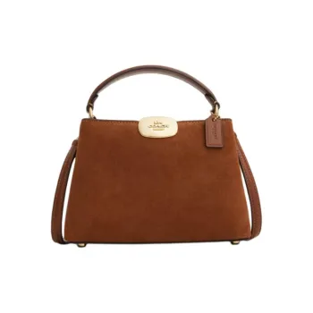 COACH Eliza Cow Split Leather Shoulder Bag, Crossbody Bag, Handbag Mini Women's Yellow Ochre