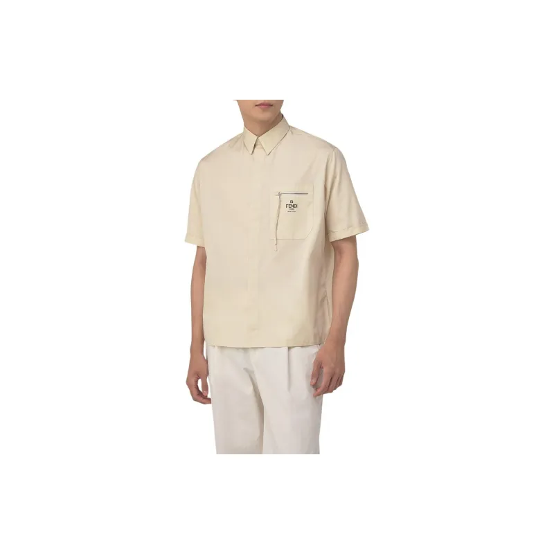 FENDI Logo Printed Short-Sleeved Shirt-2
