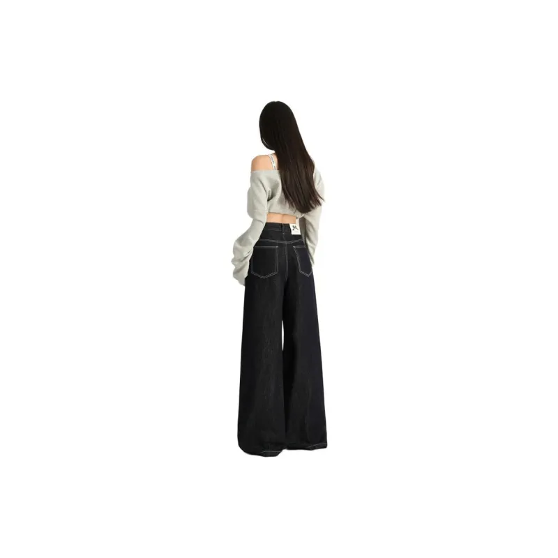 POPO.INFO Jeans Women's Dark Blue-1