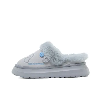 Sanrio x OLD ORDER Fuzzy Abrasion Resistant Slip Resistant Wrap toe Slippers Women's Blue