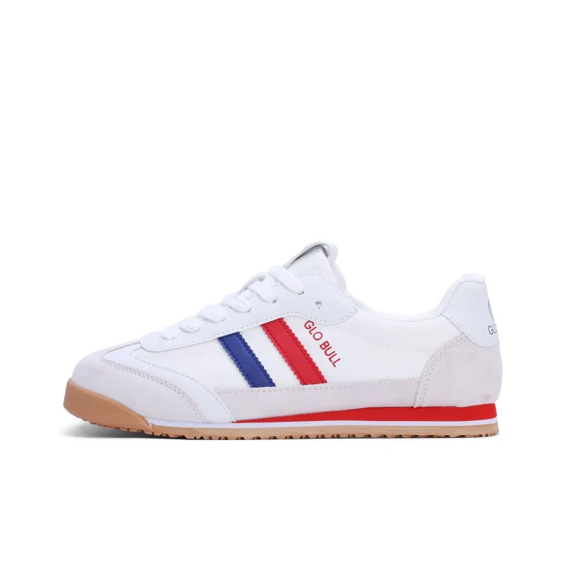 GLO BULL Skateboard Shoes Unisex Low Top White Blue Red-0