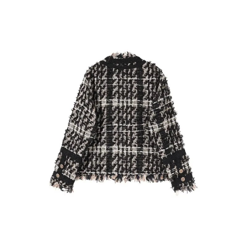 XUANSHU Cropped Coats Women's Black-1